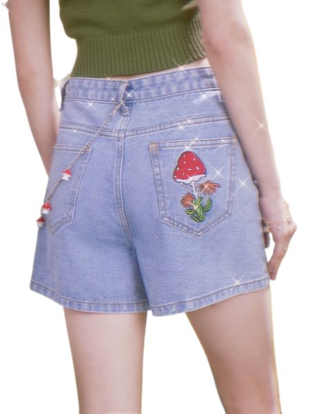 romwe mushroom embroidery denim shorts x6od#, White;black
romwe mushroom embroidery denim shorts x6od#, White;black
