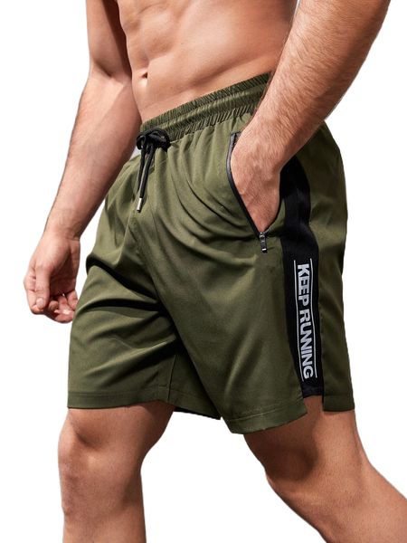 men letter graphic contrast side seam drawstring waist sports shorts 76nt#, White;black
men letter graphic contrast side seam drawstring waist sports shorts 76nt#, White;black
