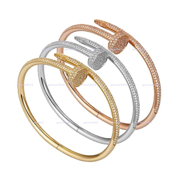 classic women bangles gold silver nail bracelet titanium steel cuff bangle nlay diamond bracelets womens mens love jewelry gift with velvet, Black
classic women bangles gold silver nail bracelet titanium steel cuff bangle nlay diamond bracelets womens mens love jewelry gift with velvet, Black