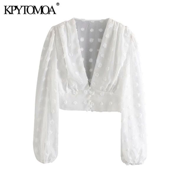 kpytomoa women fashion see through dot chiffon cropped blouses vintage deep v neck lantern sleeve female shirts chic 210226, Black;gray
kpytomoa women fashion see through dot chiffon cropped blouses vintage deep v neck lantern sleeve female shirts chic 210226, Black;gray