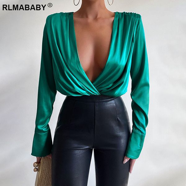 2022 spring summer deep v neck pad shoulder long sleeve folds women bodysuit slim bodycon rompers overalls jumpsuit, Black;white
2022 spring summer deep v neck pad shoulder long sleeve folds women bodysuit slim bodycon rompers overalls jumpsuit, Black;white