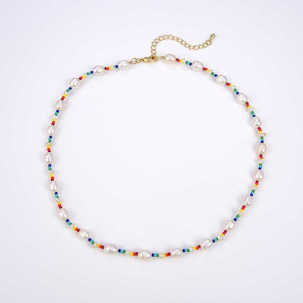 kkbead boho colorful beads necklaces for girl gift bohemia rainbow beach 7-8mm freshwater baroque pearl necklace choker, Silver
kkbead boho colorful beads necklaces for girl gift bohemia rainbow beach 7-8mm freshwater baroque pearl necklace choker, Silver