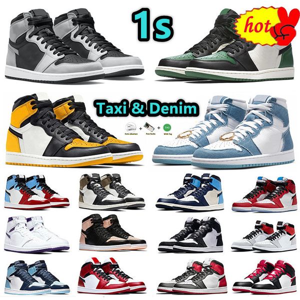 2022 denim 1s 1 taxi mens basketball shoes lucky zen pine green rust shadow 2.0 silver toe fearless light smoke neutral grey phantom obsidia, Black
2022 denim 1s 1 taxi mens basketball shoes lucky zen pine green rust shadow 2.0 silver toe fearless light smoke neutral grey phantom obsidia, Black