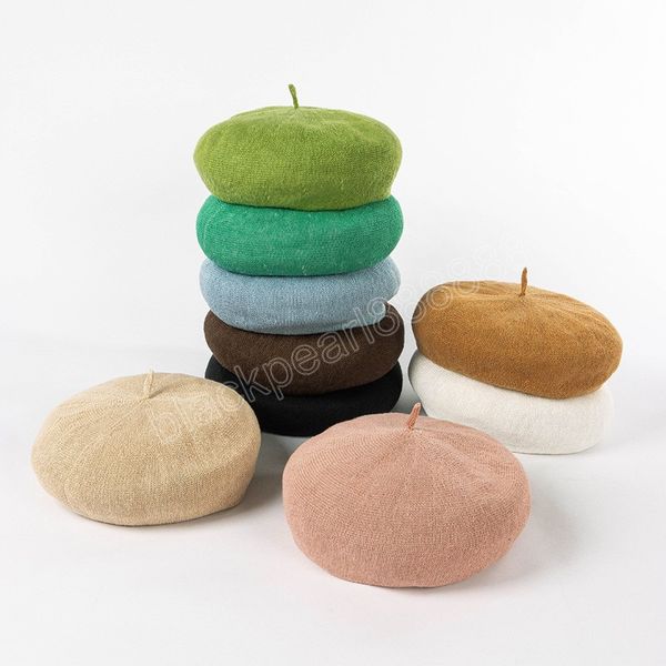 spring summer breathable beret for women ladies casual french hats crocheted flat caps fashion olive green, Blue;gray
spring summer breathable beret for women ladies casual french hats crocheted flat caps fashion olive green, Blue;gray