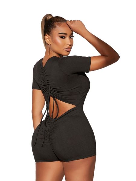 sxy solid shorts one piece swimsuit k591#, White;black