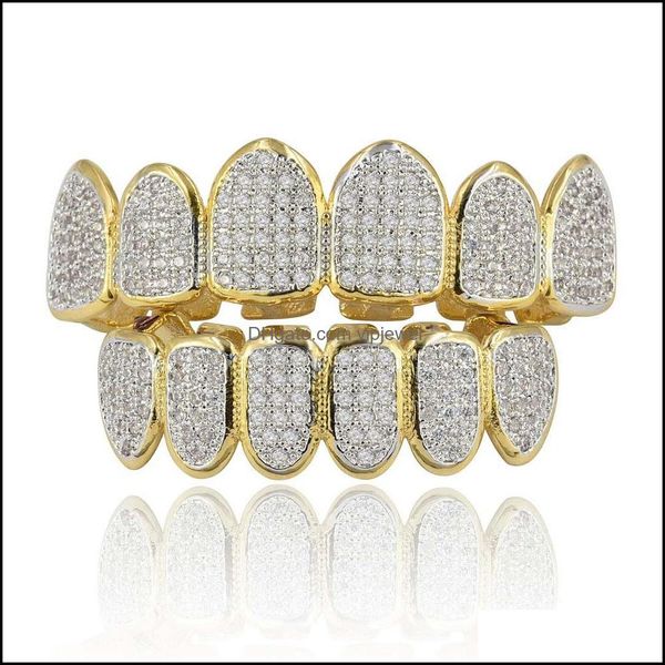 hip hop grillz men women street fashion grade quality bling zirconia micro paved teeth braces luxury 18k gold plating copper dental drop del, Black
hip hop grillz men women street fashion grade quality bling zirconia micro paved teeth braces luxury 18k gold plating copper dental drop del, Black