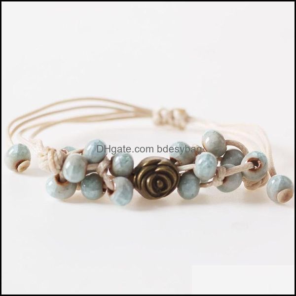 charm bracelets jewelry 1pcs fashion leisure ethnic style ceramic handmade porcelain beads adjustable for gi dhqx0, Golden;silver
charm bracelets jewelry 1pcs fashion leisure ethnic style ceramic handmade porcelain beads adjustable for gi dhqx0, Golden;silver