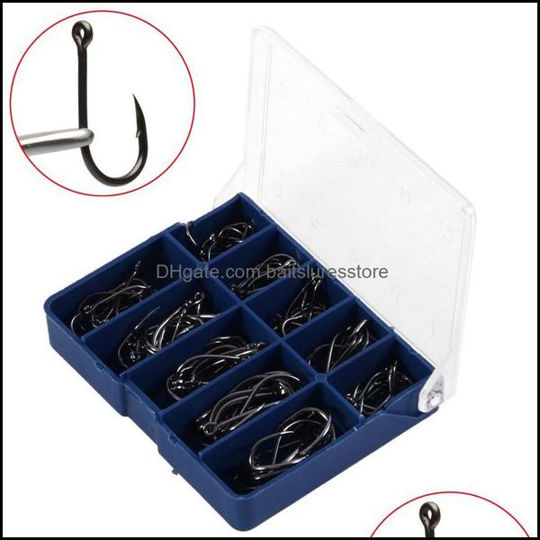fishing hooks sports outdoors 100pcs/1box 3-12 black ise hook high carbon steel barbed pesca carp tackle accessories blue box drop deliver
fishing hooks sports outdoors 100pcs/1box 3-12 black ise hook high carbon steel barbed pesca carp tackle accessories blue box drop deliver