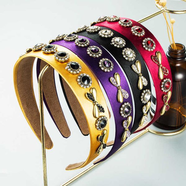 heming hair hoop bow diamond purple head net red baroque temperament ball headdress, Silver
heming hair hoop bow diamond purple head net red baroque temperament ball headdress, Silver