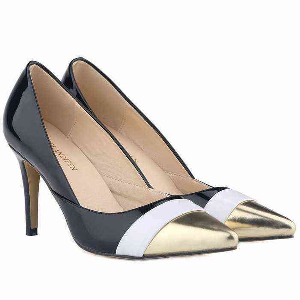 dress shoes pumps women designer fashion pointy thin middle high heel luxury color matching patent leather sandals lady shoes 220610, Black
dress shoes pumps women designer fashion pointy thin middle high heel luxury color matching patent leather sandals lady shoes 220610, Black