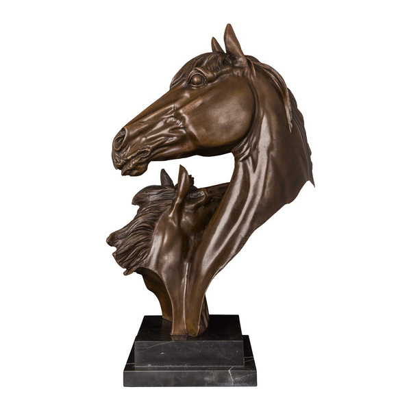 bronze horse mother and child head statue love sculpture animal couple bust chinese zodiac art for home decoration, Silver
bronze horse mother and child head statue love sculpture animal couple bust chinese zodiac art for home decoration, Silver