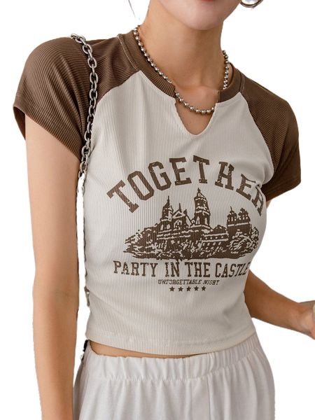 dazy building & letter graphic raglan sleeve notched neck tee f2dk#, White
dazy building & letter graphic raglan sleeve notched neck tee f2dk#, White