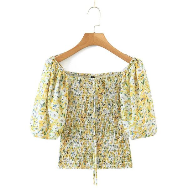 women's t-shirt floral print puff sleeve off shuolder smocked short drawstring cute crop tee, White
women's t-shirt floral print puff sleeve off shuolder smocked short drawstring cute crop tee, White
