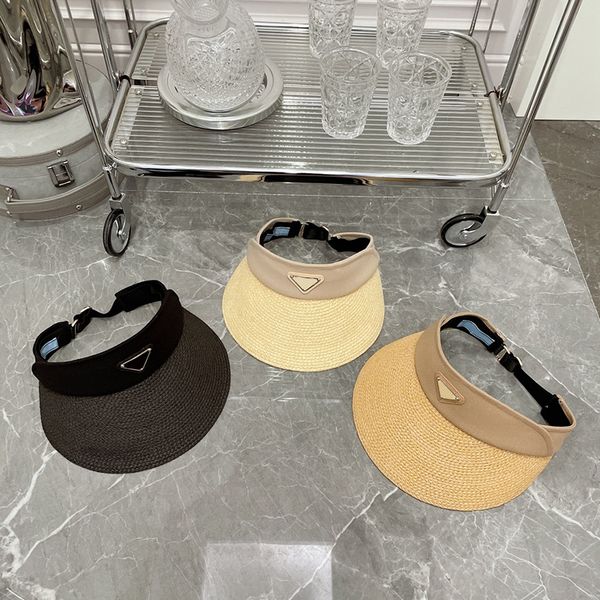 fashion badge visors summer sunscreen straw hats 3 colors adjustable couple hat holiday casual sun hats, Blue;gray
fashion badge visors summer sunscreen straw hats 3 colors adjustable couple hat holiday casual sun hats, Blue;gray