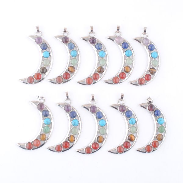 moon pendant natural gemstone beads healing reiki 7 chakra charm for women yoga jewelry dn3256, Silver
moon pendant natural gemstone beads healing reiki 7 chakra charm for women yoga jewelry dn3256, Silver