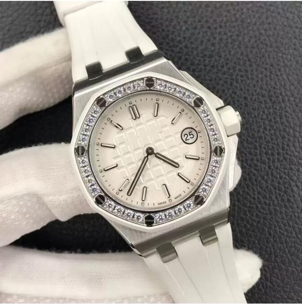 67540 ladies watch diameter 37mm with swiss quartz movement diamonds bezel sapphire glass mirror 904 stainless steel case white liquid silic, Slivery;brown
67540 ladies watch diameter 37mm with swiss quartz movement diamonds bezel sapphire glass mirror 904 stainless steel case white liquid silic, Slivery;brown