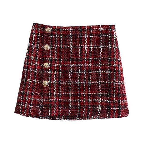 elina fashion england style a line mini skirts women elegant plaid high waisted skirt front breasted ladies 06xh#, Black
elina fashion england style a line mini skirts women elegant plaid high waisted skirt front breasted ladies 06xh#, Black