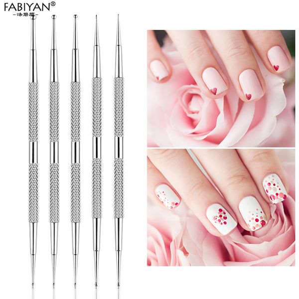 5pcs/set manicure tools nail art dotting drawing rhinestone flower pen stainless steel crystal 2 in 1 dual end design painting 171, Silver
5pcs/set manicure tools nail art dotting drawing rhinestone flower pen stainless steel crystal 2 in 1 dual end design painting 171, Silver
