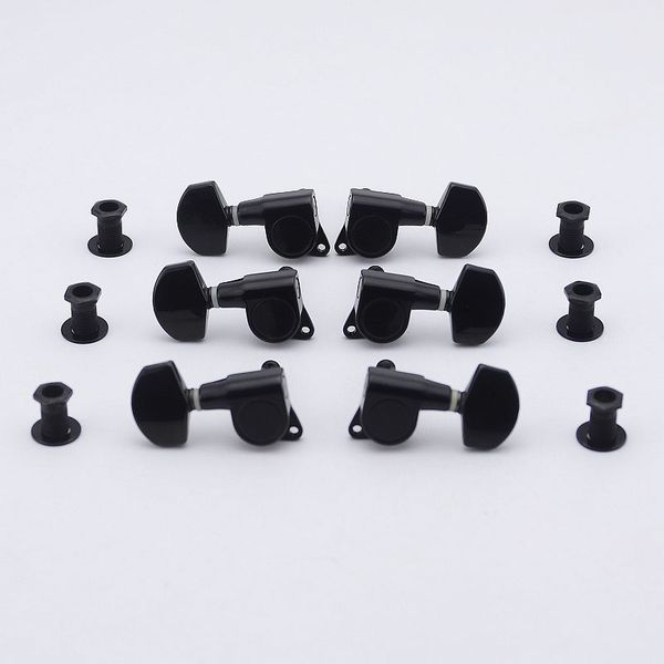 1 set 3r-3l guitar machine heads tuners black
1 set 3r-3l guitar machine heads tuners black