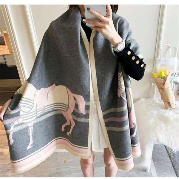 luxury winter 2020 new carriage scarf warm shawl thicken tassels horse fashion cashmere poncho cape womens wraps270w, Blue;gray
luxury winter 2020 new carriage scarf warm shawl thicken tassels horse fashion cashmere poncho cape womens wraps270w, Blue;gray