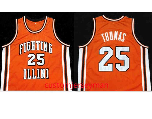 #25 college fighting illinois deon thomas basketball jerseys throwback mens stitched jersey custom made size s-5xl, Black
#25 college fighting illinois deon thomas basketball jerseys throwback mens stitched jersey custom made size s-5xl, Black