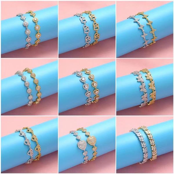 charm bracelets eyer luxury flower cuban link bangles cubic zirconia cz bohemian cuff for women femme fashion jewelry, Golden;silver
charm bracelets eyer luxury flower cuban link bangles cubic zirconia cz bohemian cuff for women femme fashion jewelry, Golden;silver