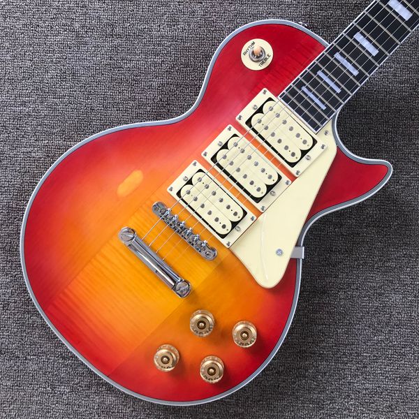 relic electric guitar, rosewood fingerboard, chrome hardware, 3 pickups, cherry burst flame maple solid mahogany guitar
relic electric guitar, rosewood fingerboard, chrome hardware, 3 pickups, cherry burst flame maple solid mahogany guitar