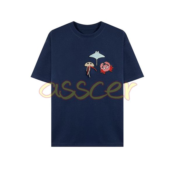 high qulity men short sleeve tee womens marine animals patch embroidery t shirts mens clothing size s-xl, White;black
high qulity men short sleeve tee womens marine animals patch embroidery t shirts mens clothing size s-xl, White;black