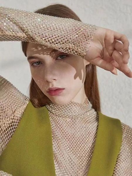 women's t shirts full rhinestone hollow out mesh shirt women fashion slim fit all-match bottoming turtleneck nancylim, White
women's t shirts full rhinestone hollow out mesh shirt women fashion slim fit all-match bottoming turtleneck nancylim, White