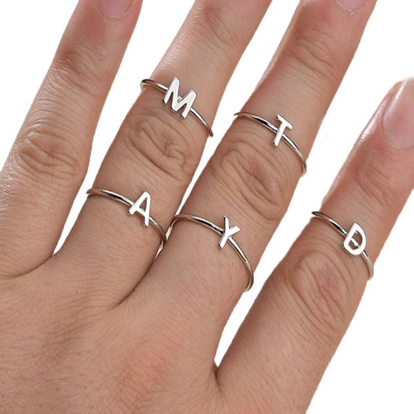 925 silver 26 letter alphabet a-z charm band rings adjustable opening ring party gift jewelry
925 silver 26 letter alphabet a-z charm band rings adjustable opening ring party gift jewelry
