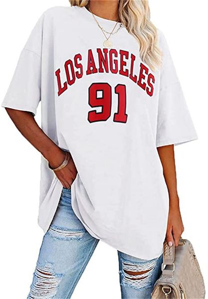 womens letter print white t shirt oversized summer los angeles casual crewneck half sleeve loose tee
womens letter print white t shirt oversized summer los angeles casual crewneck half sleeve loose tee