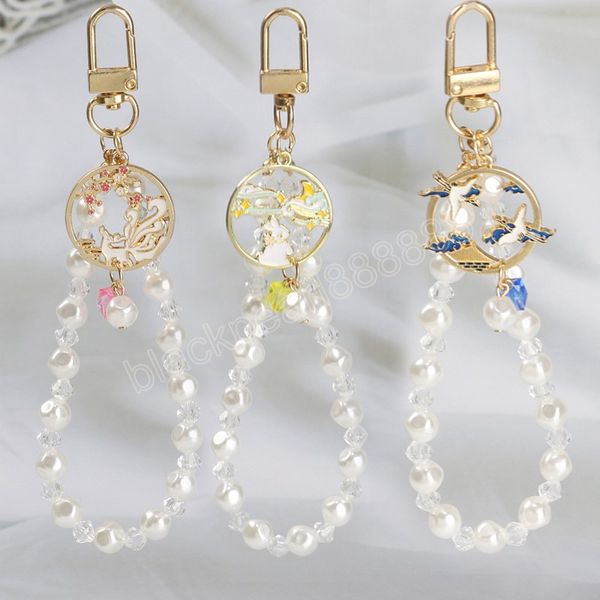 trendy pearl chain antique rabbit keychain car key ring for women jewelry accessories couple gift pendant phone charm key holder, Slivery;golden
trendy pearl chain antique rabbit keychain car key ring for women jewelry accessories couple gift pendant phone charm key holder, Slivery;golden