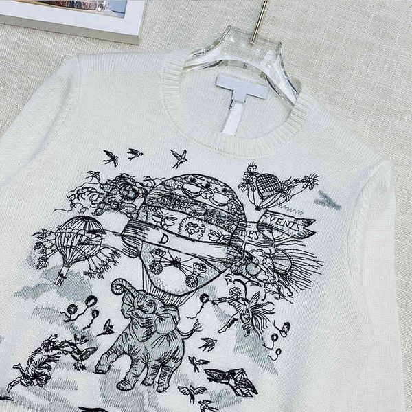 coat sweaters embroidered jungle bird pattern cashmere coat animal round neck pullover long sleeved white sweater, White;black
coat sweaters embroidered jungle bird pattern cashmere coat animal round neck pullover long sleeved white sweater, White;black