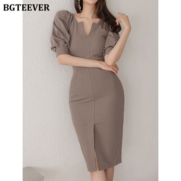 bgteever spring summer v-neck ladies bodycon dress puff sleeve slim waist female package hip dress vestidos 2022, Black;gray
bgteever spring summer v-neck ladies bodycon dress puff sleeve slim waist female package hip dress vestidos 2022, Black;gray