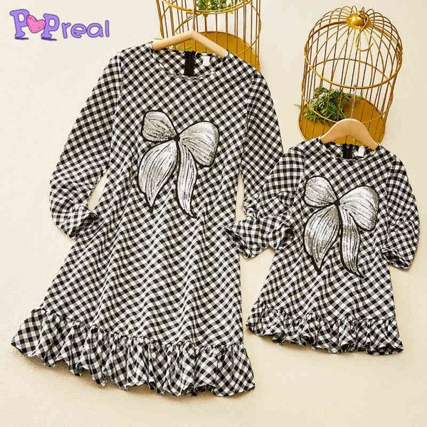 popreal spring autumn fashion plaid bow print family dress mom and daughter skirt mother kids family matching outfits round neck aa220326, Red;yellow
popreal spring autumn fashion plaid bow print family dress mom and daughter skirt mother kids family matching outfits round neck aa220326, Red;yellow