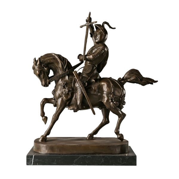 medieval riding general bronze sculpture antique art soldier statue warrior copper figurine for business gifts, Silver
medieval riding general bronze sculpture antique art soldier statue warrior copper figurine for business gifts, Silver