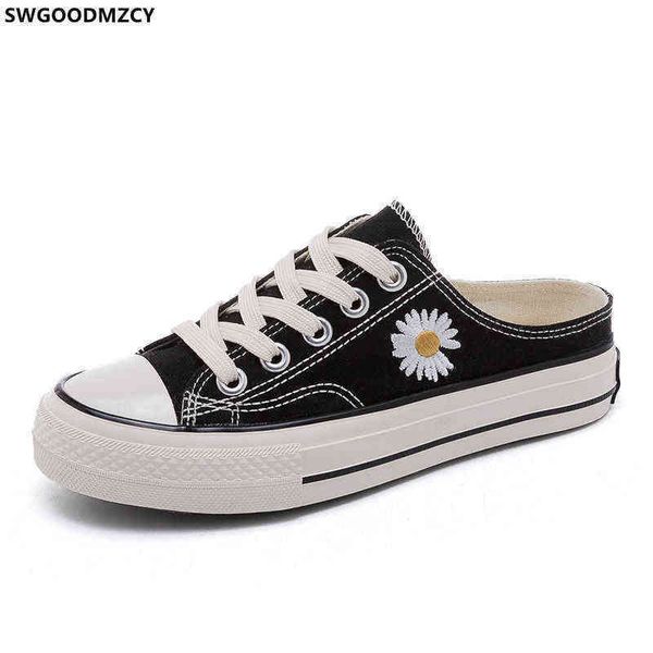 sandals fashion non-leather casual shoes women canvas for 2022 mules woman vulcanize zapatillas mujer chausure femme 220623, Black 
sandals fashion non-leather casual shoes women canvas for 2022 mules woman vulcanize zapatillas mujer chausure femme 220623, Black