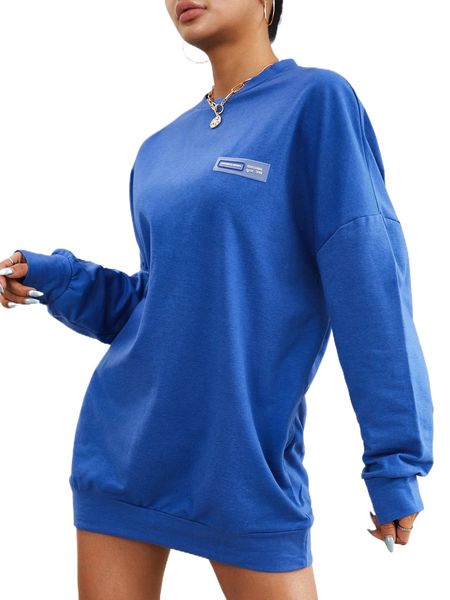 drop shoulder patched detail oversized pullover 09fa#, Black
drop shoulder patched detail oversized pullover 09fa#, Black