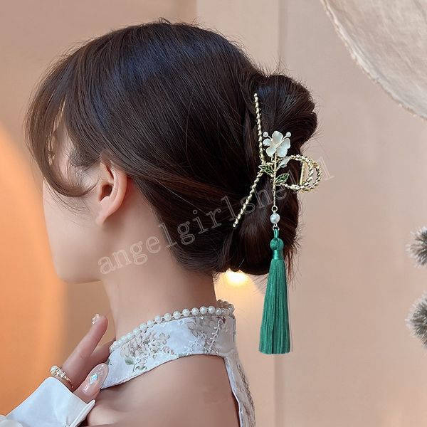 flower pearl tassel hair claw china style retro barrette alloy hairpin fashion ponytail clip crab hanfu accessories, Slivery;white
flower pearl tassel hair claw china style retro barrette alloy hairpin fashion ponytail clip crab hanfu accessories, Slivery;white