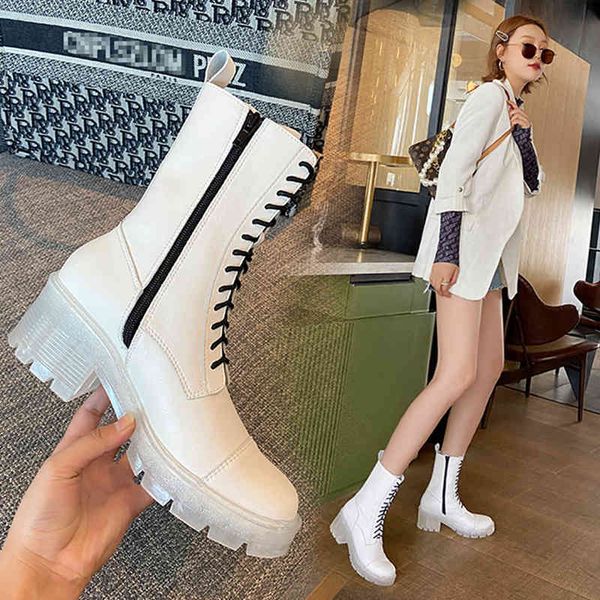 boots women's transparent and short sleeve boots thick sole lace martin shoes medium white knight, Black
boots women's transparent and short sleeve boots thick sole lace martin shoes medium white knight, Black