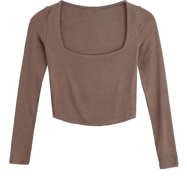 traf women fashion fitted cropped ribbed knitted t-shirt vintage square collar long sleeve female mujer 220401, White
traf women fashion fitted cropped ribbed knitted t-shirt vintage square collar long sleeve female mujer 220401, White