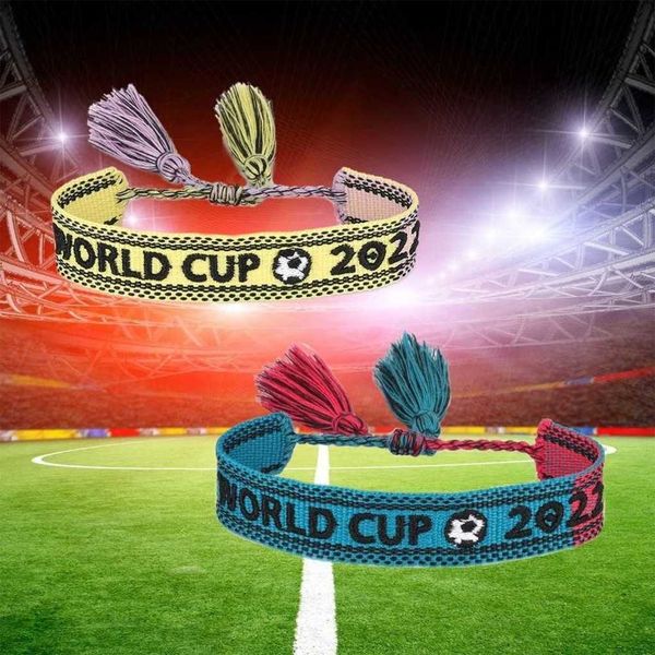 2022 qatar world cup fan woven bracelet embroidered handmade knit bracelets football soccer tassel bangle wristband team wrist rope bangles, Red;brown
2022 qatar world cup fan woven bracelet embroidered handmade knit bracelets football soccer tassel bangle wristband team wrist rope bangles, Red;brown