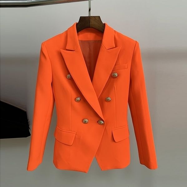 high street classic baroque designer blazer womens metal lion buttons double breasted blazer orange y200107, White;black
high street classic baroque designer blazer womens metal lion buttons double breasted blazer orange y200107, White;black