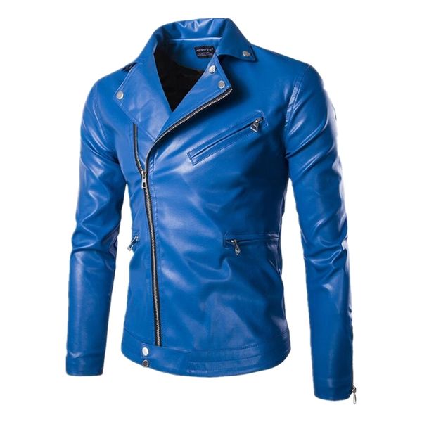 men slim blue motorcycle leather jackets punk style autumn mens oblique zipper leather & suede coats 220816, Black;brown
men slim blue motorcycle leather jackets punk style autumn mens oblique zipper leather & suede coats 220816, Black;brown