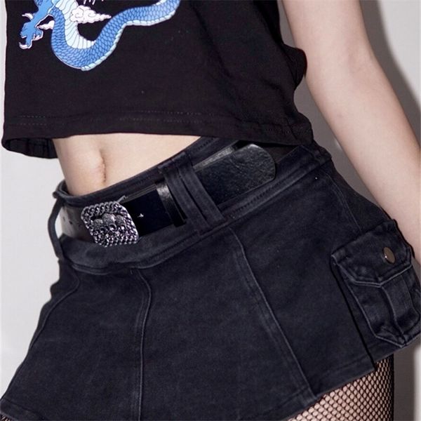 altgoth harajuku y2k denim skirt women dark gothic streetwear mini skirt with skull belt mall goth punk grunge emo clubwear 220701, Black
altgoth harajuku y2k denim skirt women dark gothic streetwear mini skirt with skull belt mall goth punk grunge emo clubwear 220701, Black