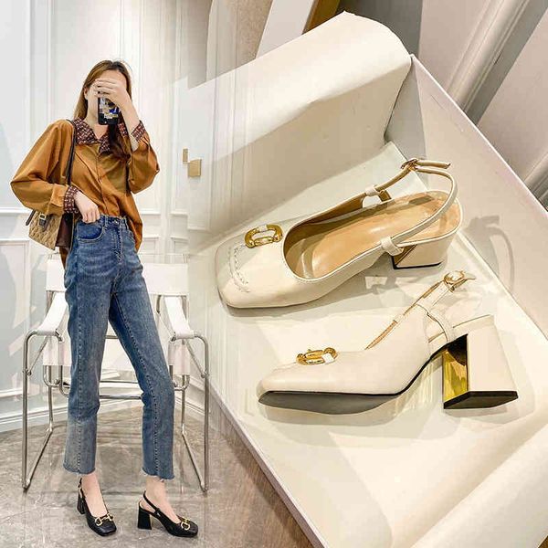 leather back empty half slipper sandals 2022 spring and summer new line buckle high heels square head thick heel women's, Black
leather back empty half slipper sandals 2022 spring and summer new line buckle high heels square head thick heel women's, Black