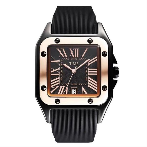 men luxury new quartz watch stainless steel case business fashion ladies women mens watches sports wristwatch square 232a, Slivery;brown
men luxury new quartz watch stainless steel case business fashion ladies women mens watches sports wristwatch square 232a, Slivery;brown