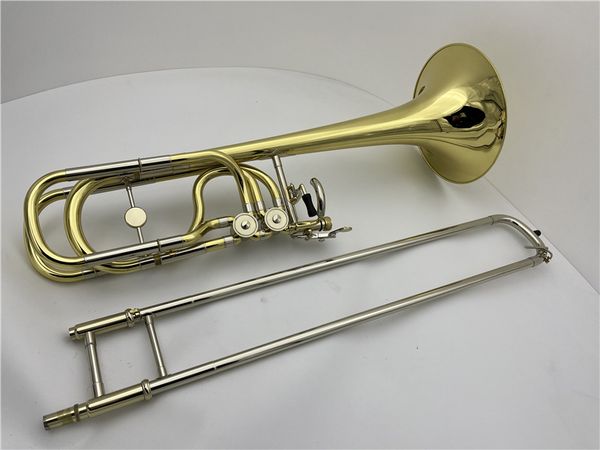 double-piston trombone bb/f brass plated professional musical i instrument with case mouthpiece
double-piston trombone bb/f brass plated professional musical i instrument with case mouthpiece