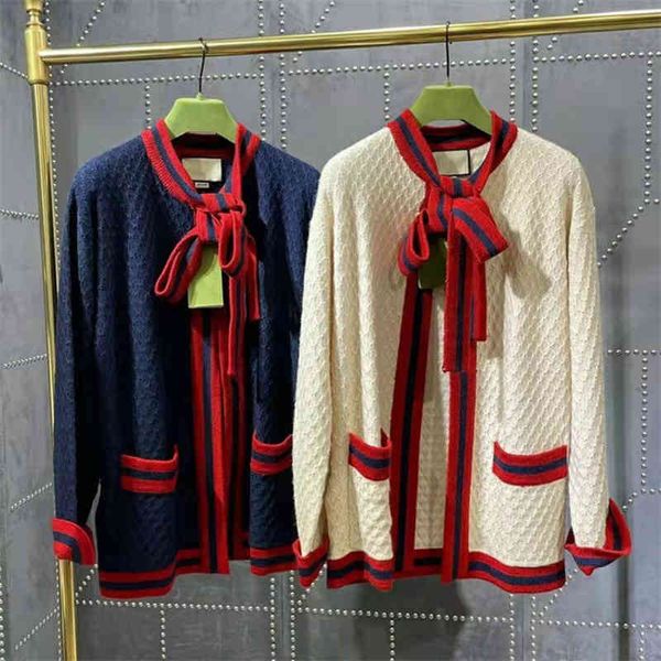 women's hoodies sweatshirts autumn and winter red stripe bow ribbon small fragrance women's knitting cardigan coat, Black
women's hoodies sweatshirts autumn and winter red stripe bow ribbon small fragrance women's knitting cardigan coat, Black