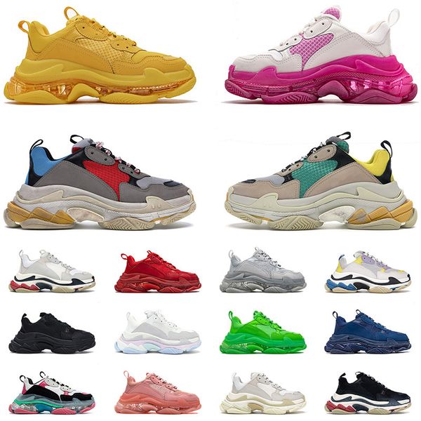 authentic leather flat triple s designer shoes men women paris 17fw sneakers clear sole crystal bottoms pink black white jogging bowling tra
authentic leather flat triple s designer shoes men women paris 17fw sneakers clear sole crystal bottoms pink black white jogging bowling tra